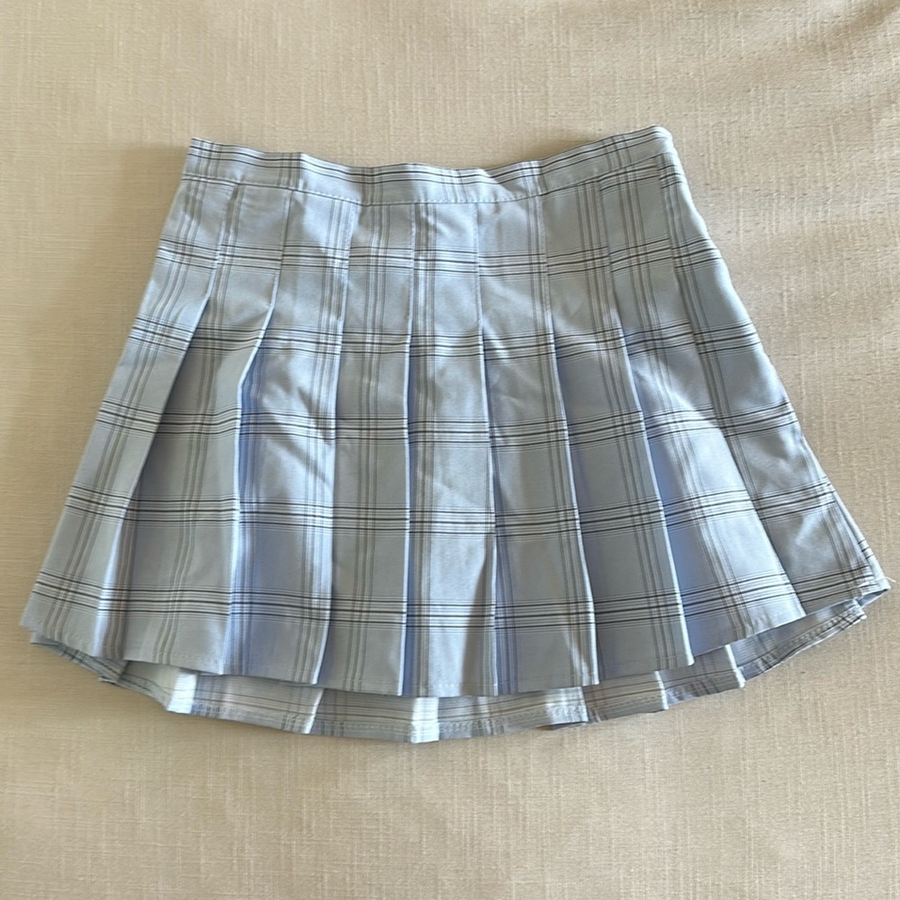 Princess Polly skirt blue plaid